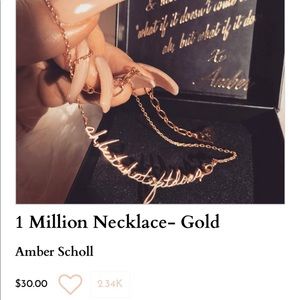 Gold 1 Mil Subs Amber Scholl necklace
